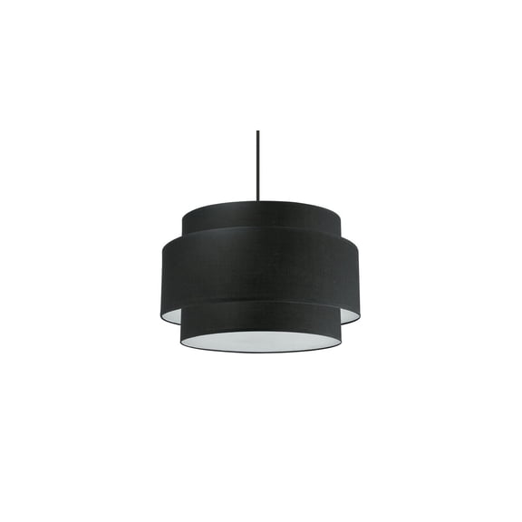 Homestock Rococo Radiance 4 Light Incandescent Chandelier, Matte Black W/ Black Shade