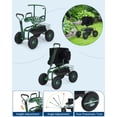 thumbnail image 2 of Siège de Travail de Jardin Roulant avec Roues, Chariot de Jardinage à Siège Pivotant à 360° avec Poignée de Direction Extensible, Plateau à Outils et Panier de Rangement, Capacité de 400 Lb, Tabourets de Jardinage pour Patio, Cour et Extérieur, 2 of 8