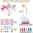 thumbnail image 2 of 3Set Princess Wand Kit Include Wands Gem Stickers Ribbons Make Your Own Princess Wand Magic Fairy Wand Stick Unfinished Wooden DIY Wands, 2 of 7