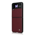thumbnail image 5 of Elehold PU Leather Case for Samsung Galaxy Z Flip 3 6.7 inch Ultra Slim Luxury Leather and Soft TPU with Shockproof Lens Screen Protection Support Wireless Charging Phone Cover Folding Case,Winered, 5 of 7