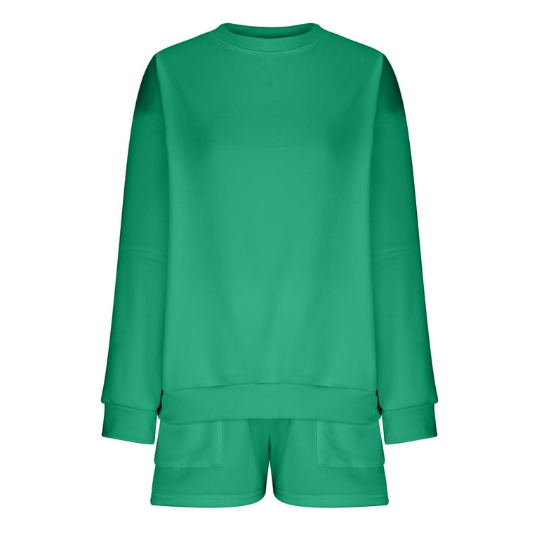 Christmas 2 Piece Sweatshirt and Shorts Set Women Winter 2