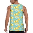 thumbnail image 3 of Easygdp Yellow Lemon Men's Tank Top, Sleeveless Muscle T Shirts, Breathable, Quick-Dry, Loose for Gym, Running, Fitness - 3X-Large, 3 of 9
