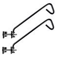 thumbnail image 1 of Deck Hook MIXXIDEA, 28 cm, acero pesado, negro, paquete de 2, 1 of 8