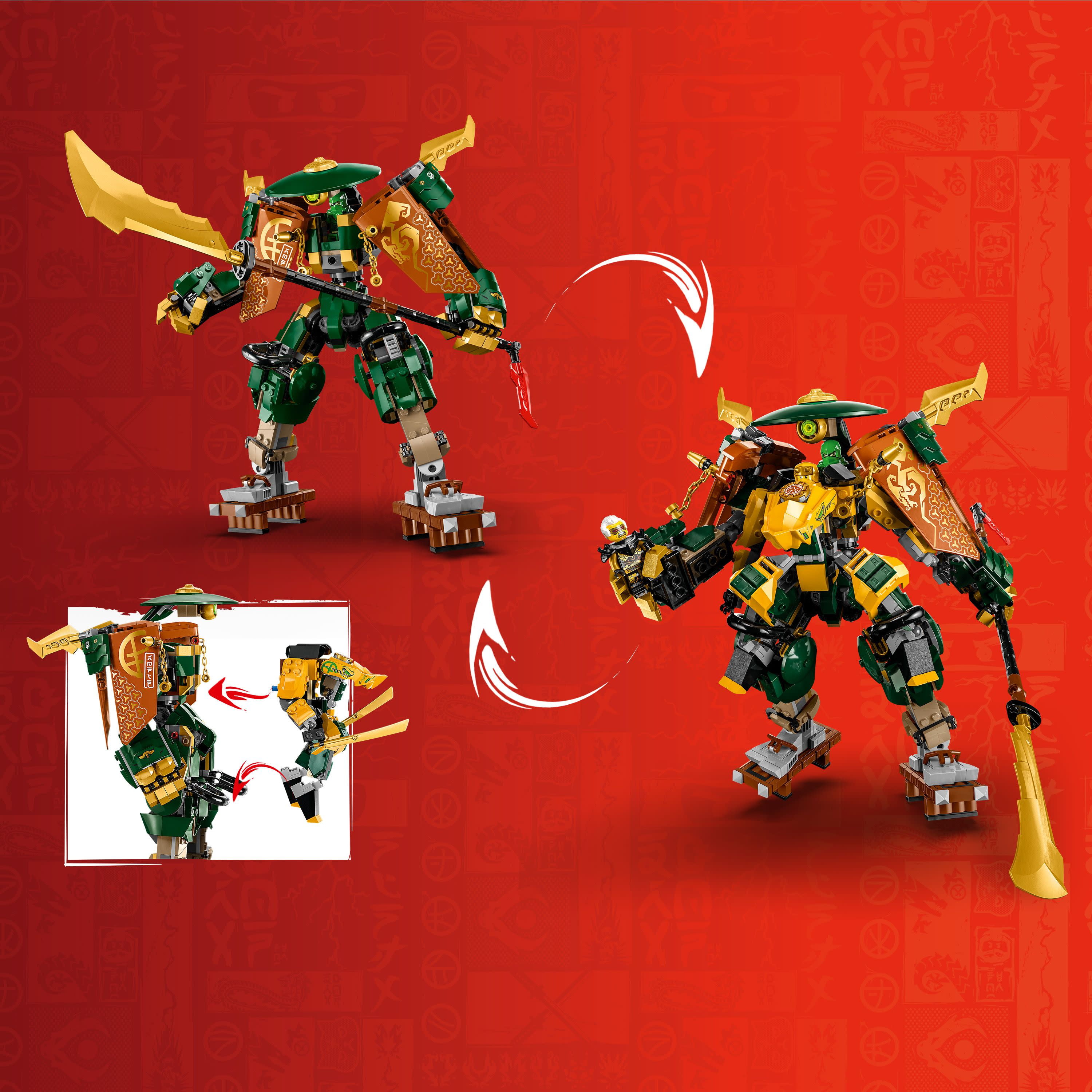 LEGO NINJAGO Lloyd & Arin's Ninja Team Mechs 71794, New Brick Box Character Playset for Ages 9+ - Walmart.com LEGO NINJAGO Lloyd & Arin's Ninja Team Mechs 71794, New Brick Box Character Playset for Ages 9+ - Walmart.com