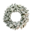 thumbnail image 2 of CC Christmas Decor Flocked Spruce Artificial Christmas Wreath - 24” - Unlit, 2 of 2