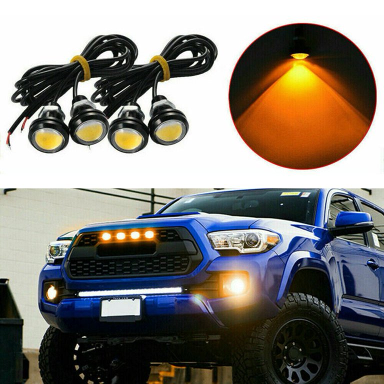 Smoked Amber/White LED Front Grille Lights For Chevy Silverado1500 Raptor Style Smoked Amber/White LED Front Grille Lights For Chevy Silverado1500 Raptor Style