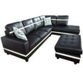 thumbnail image 3 of Ainehome Furniture Sectional Sofa Set, Living Room Sofa Set, Leather Sectional Sofa(Right Hand Facing, Dark Grey), 3 of 7