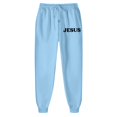 thumbnail image 5 of Women's 2 Piece Sweatsuits Long Sleeve Jesus Letter Print Christian Hooded Pullover Tops and Jogger Pant Casual Fall Comfy Fashion Tracksuit Sets, 5 of 6
