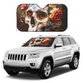 thumbnail image 4 of Bingfone Rose Floral Skull Car Windshield Sunshade,Sun Foldable Sun Shield Sun Visor for Car - Medium, 4 of 8
