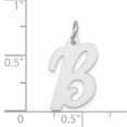 thumbnail image 4 of FJC Finejewelers 14k White Gold Medium Script Initial B Charm, 4 of 4