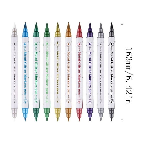 Acrylic Paint Markers Double Line Pen Color Hand Account Pen Dream Metal Pen Hand-painted 24 Color Highlighter Marker Pen 2ml for Rock Painting,Stone,Ceramic,Glass,Wood,Tire,Fabric,Metal,Canvas