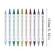 thumbnail image 5 of Juego de rotuladores de doble línea y doble punta | 24 colores vibrantes | Puntas finas y anchas | Tinta de alta capacidad de 2 ml | Resaltador de acuarela para dibujo, caligrafía, diario |, 5 of 5