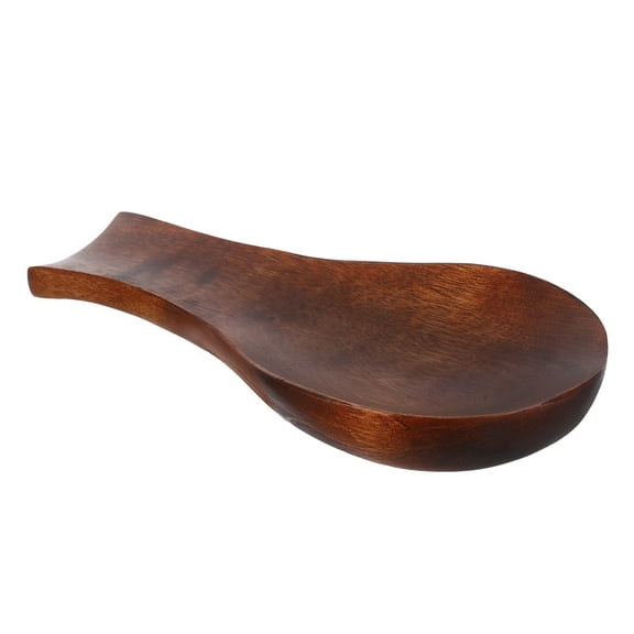 Hytrove 1Pack Khaki Wooden Spoon Rest For Kitchen Counter And Dining Table With