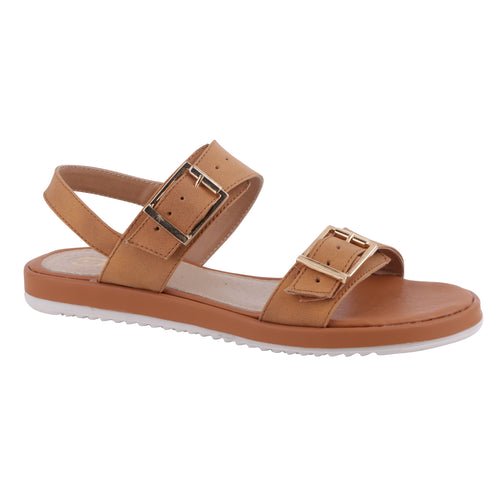 668-61 Sandalia Dama Mujer Camel Plataforma 2 cm Cklass 668-61