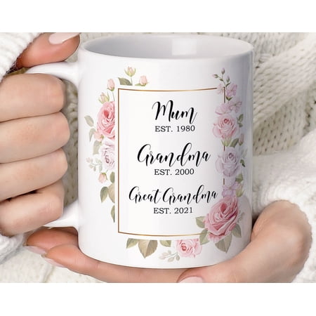 Watercolour Mug Gift for Granny Personalised Nan Gift Coffee Cup Motheramp39s Day Gift Mug