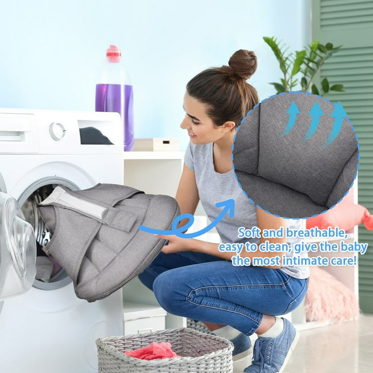 HKAI Baby Walker, Portable/Foldable/9 Adjustable Heights/with Wheels/Non-Slip Placement for 6-12 Months, White