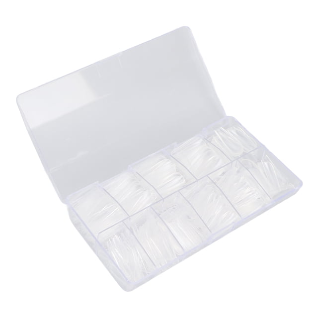 Uñas postizas artificiales, 500 piezas de uñas postizas largas transparentes, puntas de uñas, confiabilidad excepcional