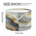 thumbnail image 2 of WOBOGO Black Gold Marble Pattern Toy Storage Basket 20×14in Canvas Laundry Hamper for Living Room Kids Room Bathroom Organizer, 2 of 6
