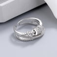 thumbnail image 2 of Zircon Beads Cross Fidget Ring With Card For Women Anti Stress Adjustable Anxiety Ring G9Q8, 2 of 5