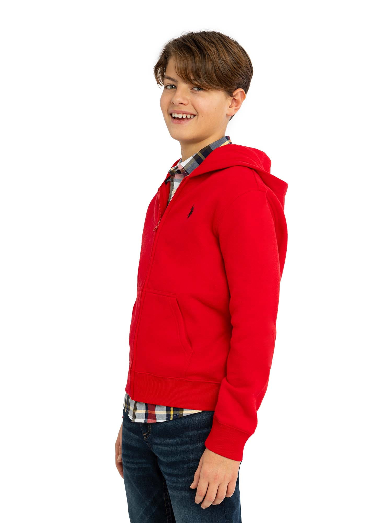 U.S. Polo Assn. Boys Fleece Zip-Up Hoodie, Sizes 4-18