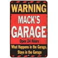 thumbnail image 1 of MACK'S Garage Warning Man Cave Wall Decor 16 x 24 Matte Finish Metal 116240030418, 1 of 1
