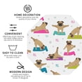 thumbnail image 3 of Lsque Yoga Dogs Poses Pattern 4" Drink Coasters Set of 4, PVC Leather Absorbent Coasters, Table Coaster Set Decorative Coffee Cup Coasters Housewarming Gift -Octagon, 3 of 6