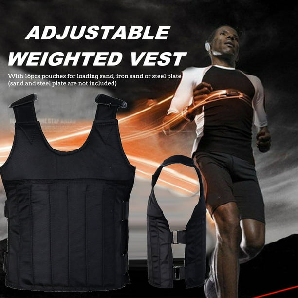 ASEWUN Adjustable Weighted Vest Max 44 lb Comfortable Body Weighted Vest Workout  Equipment for Men Women Workout Fit Strength Training Running Muscle  Building Weight Loss Fitness 