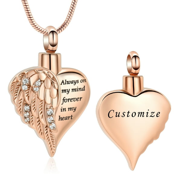 Customize Love Heart Cremation Jewelry for Ashes Holder Necklace Urn Necklace Lockets for Human Ashes Memory Necklace