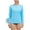 Skyblue, variant on QPNGRP Women's Long Sleeve Rash Guard with Pockets UPF 50+ SPF Dry Fit UV Protection Shirt for Swim Hiking Workout Skyblue