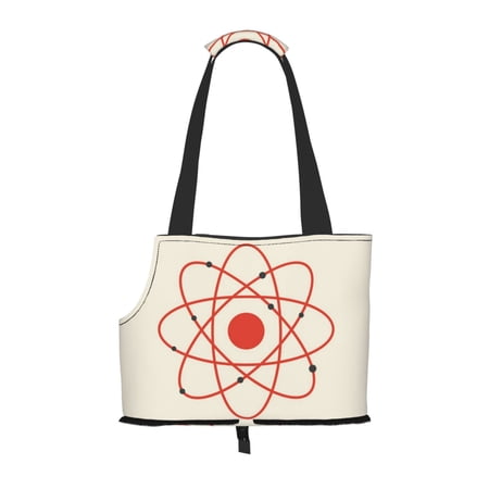 Dog Sling Carrier, Small Dog/Cat Soft Side Carrier Tote Bag for Subway/Shopping/Hiking/Travel-Atom Icon Pattern