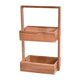 thumbnail image 4 of Estante de ducha de pie, estante de almacenamiento de 2 niveles, estante para mostrador, elegante estante de madera con asa para baño, oficina,, 4 of 8
