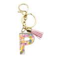 thumbnail image 3 of CSChome Initial Keychain with Pink Tassels Colorful Acrylic Initial Keychain with Pink Tassels Decor Letter Cup Pendant Keyring Water Bottle Decoration Birthday Gift, 3 of 5