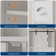 thumbnail image 5 of QinaQin Gabinete para baño sobre inodoro de 65.4 pulgadas, con puerta tipo granero y repisa ajustable, ideal para ahorrar espacio en baño o lavandería, 5 of 7