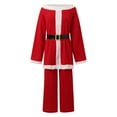 thumbnail image 4 of Santa Suit Man Adult Santa Suit with Top Pants Hat Beard Belt 9 Pcs Set Mens Christmas Suit Christmas Party Outfit Mens, 4 of 8