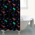 thumbnail image 5 of 36" x 72" Cute Dino Shower Curtain - Bright and Bold Dinosaur Pattern, Ideal for Airbnb Bathrooms, 5 of 5