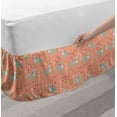 thumbnail image 2 of Nursery Bed Skirt, Gazelle and Bird with Scandinavian Style Motifs Cartoon, Elastic Bedskirt Dust Ruffle Wrap Around for Bedding Decor, 4 Sizes, Salmon Eggplant, by Ambesonne, 2 of 2