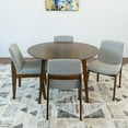 thumbnail image 4 of Julius Modern Solid Wood Walnut Dining Room & Kitchen Table and Chairs for 4, 4 of 4