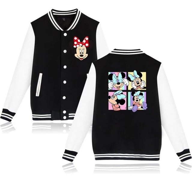 Sudadera con capucha de los 90 para hombre y mujer, chaqueta de béisbol de Disney, Mickey, Minnie Mouse, ropa para niño y niña, chaquetas para bebé