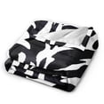 thumbnail image 3 of Black and White Zebra Pattern Throw Blanket, Fluffy Soft Cozy Blanket Flannel Plush Microfiber Couch Throw 50"x40", 3 of 7
