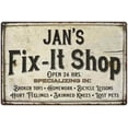 thumbnail image 1 of JAN'S Fix-It Shop Sign Grandpa Dad Wall Decor 12 x 18 Matte Finish Metal 112180006492, 1 of 1
