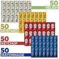 thumbnail image 3 of Grab-n-Go Condiment Packs - 200 Count, Ketchup, Mustard, Relish, and Mayo - Great for Picnics, Boxed Lunch, BBQ, Travel, Picnic and Parties (50 Each), 3 of 8