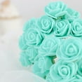 thumbnail image 5 of BalsaCircle 48 Turquoise Faux Roses 4" Artificial Foam Flowers Stems Wedding Centerpieces, 5 of 7