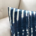 thumbnail image 4 of SAFAVIEH Laurena 12" x 20" Geometric Plush Pillow, Blue/Cream, 4 of 5