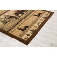 thumbnail image 5 of Lodge, Cabin Nature and Animals Area Rug - Stripped Design Cabin Area Rug - Abstract Bear/Trees/Southwestern Pattern, 5 of 9