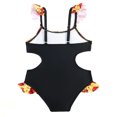 thumbnail image 3 of JAJAHO Girls One Piece Swimsuit Hallow Out Scale Print Ruffle Bathing Suit With Adjustable Straps For Kids Toddler 1-8Y Trendy Beachwear, 3 of 9