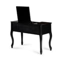thumbnail image 4 of Poundex Furniture Wood Vanity Set with Stool and Mirror in Black, 4 of 12
