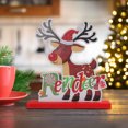 thumbnail image 3 of Christmas Santa Claus Crafts Wood Decoration Desktop Ornaments Dining Table Centerpieces Wood Ornaments Wood Signs Desktop, 3 of 4