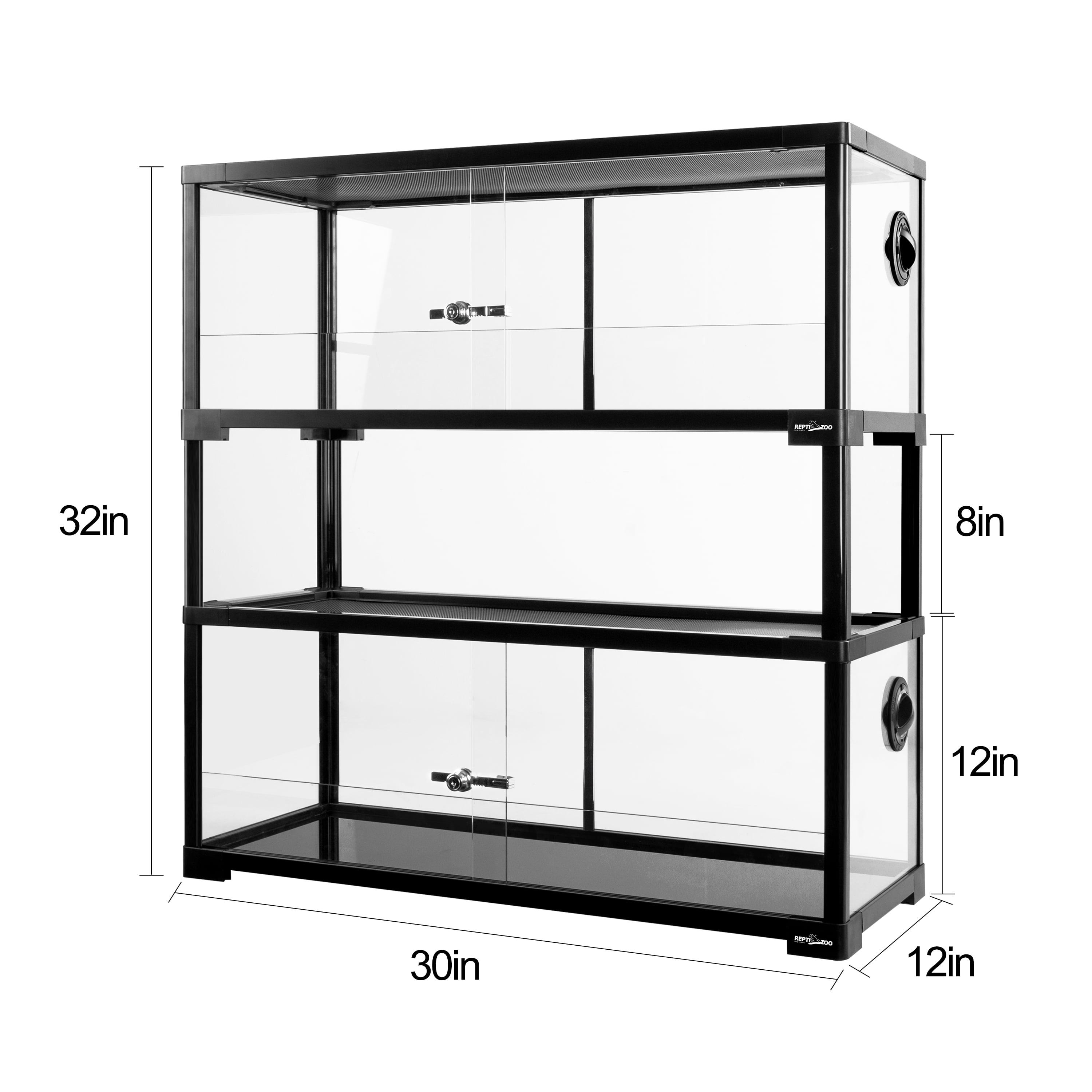 GUZZLO 2-Layer 20 Gallon Tempered Glass Reptile Terrarium , Easy Assembly