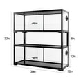 thumbnail image 4 of REPTIZOO Double Stacked Reptile Tank 36 Gallon,  Reptile Terrarium 30" x 12" x 32", Black, 4 of 6