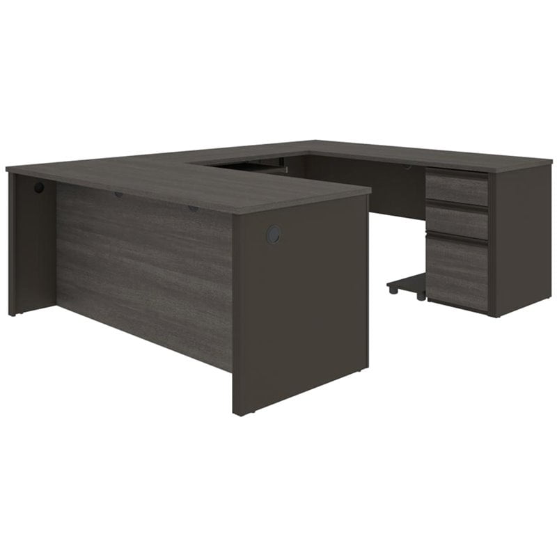 Bestar U Shaped Desk Bestar Connexion 6 Piece U Shaped Computer Desk